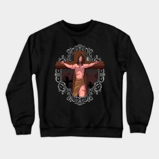 Jesus Christ Christian God Religious Savior Cross Crewneck Sweatshirt